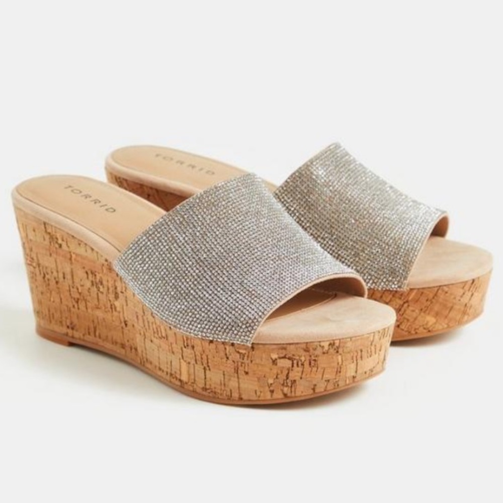 Torrid Rhinestone Cork Wedge - Picture 2 of 4